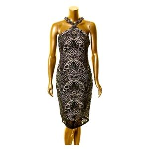 GUESS NEW Women's Black Lace Halter Party Sheath TEDO Size 0